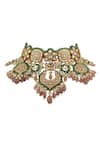 Riana Jewellery_Gold Plated Pearls, Diamonds, Stones Embellished Choker Set _Online_at_Aza_Fashions