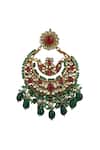 Riana Jewellery_Gold Plated Real Jadtar Stones Embellished Chandbalis _Online_at_Aza_Fashions