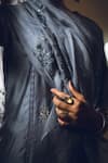 Buy_Rhua_Grey Kurta Chanderi Embroidery Zardozi Round Floral Set _Online_at_Aza_Fashions