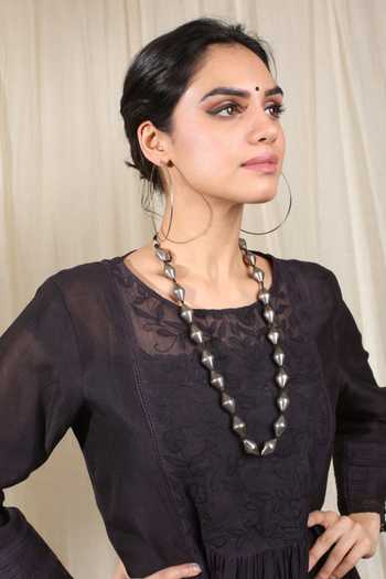 Buy_Rhua_Black Embroidered Kurta And Pant Set _Online_at_Aza_Fashions