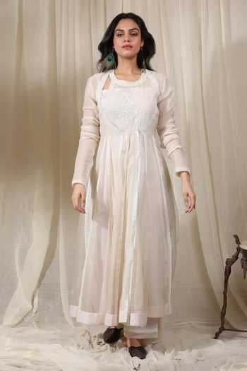Buy_Rhua_Off White Embroidered Angrakha Set _Online_at_Aza_Fashions