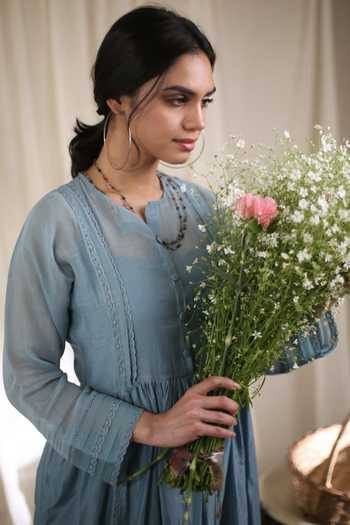 Shop_Rhua_Blue Stripe Pattern Anarkali Set _Online_at_Aza_Fashions