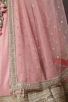 Shop_SHIKHAR SHARMA_Pink Lehenga Cotton Chanderi Embroidery Gota Patti Round Set _Online_at_Aza_Fashions