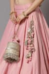 SHIKHAR SHARMA_Pink Lehenga Cotton Chanderi Embroidery Gota Patti Round Set _at_Aza_Fashions