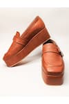 Shop_THE ALTER_Brown Tessa Platform Loafers _at_Aza_Fashions