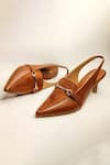 Shop_THE ALTER_Brown Audrey Slingback Stiletto Heels _at_Aza_Fashions