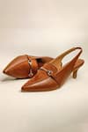 THE ALTER_Brown Audrey Slingback Stiletto Heels _Online_at_Aza_Fashions