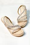 Shop_THE ALTER_Beige Embellished Kiara Wedges _at_Aza_Fashions