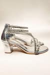 Buy_THE ALTER_Silver Embellished Serena Block Heels _Online_at_Aza_Fashions