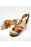 THE ALTER_Brown Emily Cut-out Strap Wedges _Online_at_Aza_Fashions