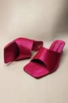 THE ALTER_Pink Satin T-shaped Block Heels _at_Aza_Fashions