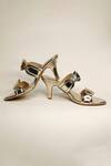 Buy_THE ALTER_Gold Regina Metallic Ring Stiletto Heels _Online_at_Aza_Fashions