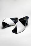 Shop_THE ALTER_Black Donna Color Block Mules _at_Aza_Fashions