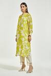 Buy_Anantaa by Roohi_Green Bemberg Modal And Embellishment Floral Straight Kurta For Women_Online_at_Aza_Fashions