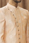 Shop_Arihant Rai Sinha_Peach Sherwani Art Silk Embroidered Floral Set _Online_at_Aza_Fashions