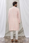 Shop_Ankur J_Pink Cotton Silk Floral Print Kurta Set _at_Aza_Fashions