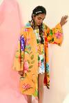 Shop_Limerick by Abirr N' Nanki_Ivory Hybrid Silk Floral Print Dress_at_Aza_Fashions