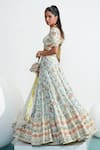 Shop_Mahima Mahajan_Ivory Laila Chanderi Silk Printed Lehenga Set_Online_at_Aza_Fashions