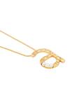 Anaash_Gold Plated Natural Pearl A - Initial Pendant Necklace_Online_at_Aza_Fashions