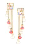 Buy_Aditi Bhatt_Purple Enamelled Bulb Dangler Earrings_at_Aza_Fashions