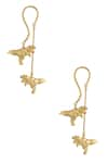 Buy_Aditi Bhatt_Gold Plated T-rex Drop Earrings _at_Aza_Fashions