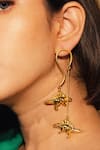 Buy_Aditi Bhatt_Gold Plated Dinosaur Drop Earrings _Online_at_Aza_Fashions