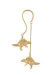 Shop_Aditi Bhatt_Gold Plated Dinosaur Drop Earrings _Online_at_Aza_Fashions