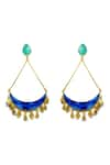 Aditi Bhatt_Blue Enamelled Chandbalis _Online_at_Aza_Fashions