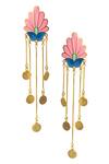 Buy_Aditi Bhatt_Multi Color Royal Bloom Dangler Earrings_at_Aza_Fashions