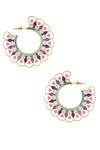 Buy_Aditi Bhatt_Purple Illuminate Hoops _at_Aza_Fashions