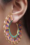 Shop_Aditi Bhatt_Purple Illuminate Hoops _at_Aza_Fashions