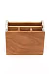 Shop_Nysa Home Accents_Brown Wood Spoon Holder_at_Aza_Fashions