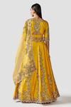 Shop_Swati Narula_Yellow Lehenga And Blouse Raw Silk Hand Friya Bridal Set  _at_Aza_Fashions