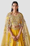 Buy_Swati Narula_Yellow Lehenga And Blouse Raw Silk Hand Friya Bridal Set  _Online_at_Aza_Fashions