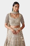 Buy Swati Narula Ivory Net, Lining Raw Silk Faeezah Hand Embroidered Bridal Lehenga Set Online at Aza Fashions Buy_Swati Narula_Ivory Net, Lining Raw Silk Faeezah Hand Embroidered Bridal Lehenga Set _Online_at_Aza_Fashions