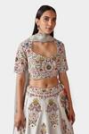 Buy Swati Narula Grey Dupatta Organza, Lehenga And Blouse Raw Nafia Embroidered Bridal Set Online at Aza Fashions Buy_Swati Narula_Grey Dupatta Organza, Lehenga And Blouse Raw Nafia Embroidered Bridal Set _Online_at_Aza_Fashions