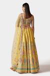 Shop Swati Narula Yellow Dupatta Net, Lehenga And Blouse Organza Mirror Work Humaida Set at Aza Fashions Shop_Swati Narula_Yellow Dupatta Net, Lehenga And Blouse Organza Mirror Work Humaida Set _at_Aza_Fashions
