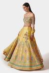 Buy Swati Narula Yellow Dupatta Net, Lehenga And Blouse Organza Mirror Work Humaida Set Online at Aza Fashions Buy_Swati Narula_Yellow Dupatta Net, Lehenga And Blouse Organza Mirror Work Humaida Set _Online_at_Aza_Fashions