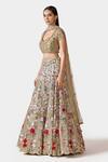 Swati Narula_Green Organza And Net Sequin, Zardozi & Siddra Embroidered Bridal Lehenga Set _Online_at_Aza_Fashions