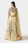 Shop Swati Narula Yellow Raw Silk And Organza Gota Patti, Moti Shazma Embroidered Bridal Lehenga Set at Aza Fashions Shop_Swati Narula_Yellow Raw Silk And Organza Gota Patti, Moti Shazma Embroidered Bridal Lehenga Set _at_Aza_Fashions