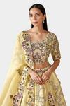 Buy Swati Narula Yellow Raw Silk And Organza Gota Patti, Moti Shazma Embroidered Bridal Lehenga Set Online at Aza Fashions Buy_Swati Narula_Yellow Raw Silk And Organza Gota Patti, Moti Shazma Embroidered Bridal Lehenga Set _Online_at_Aza_Fashions