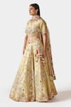 Swati Narula_Green Lehenga And Blouse Raw Silk Hand Embroidered Nazaha Bridal Set  _Online_at_Aza_Fashions