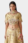 Buy_Swati Narula_Green Lehenga And Blouse Raw Silk Hand Embroidered Nazaha Bridal Set  _Online_at_Aza_Fashions