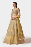 Swati Narula_Yellow Lehenga And Blouse Organza Hand Nohreen Bridal Set  _Online_at_Aza_Fashions