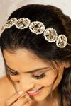 Buy_Hair Drama CO_Gold Embellished Head Chain_at_Aza_Fashions