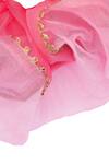Hair Drama CO_Pink Embellished Oversized Dual Tone Organza Scrunchy_at_Aza_Fashions