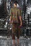 Shop_Yavi_Green Cotton Tissue Floral Spread Collar Alula Print Shirt _at_Aza_Fashions