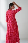 Shop_Negra Elegante_Pink Cotton Silk Lovestruck Floral Print Dress_Online_at_Aza_Fashions