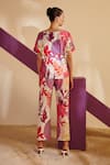 Shop Zosia White Luxury Crepe Floral Motifs Straight Botanical Print Top And Pant Set at Aza Fashions Shop_Zosia_White Luxury Crepe Floral Motifs Straight Botanical Print Top And Pant Set_at_Aza_Fashions
