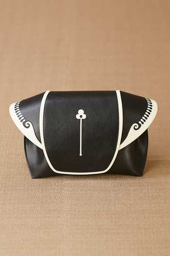 Buy_Ampm_Black Amina Faux Leather Clutch _at_Aza_Fashions